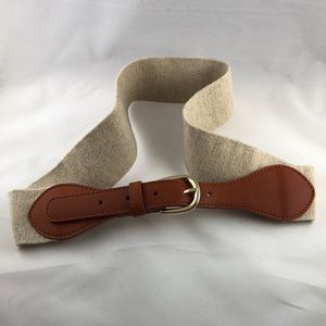 Elastic + Faux Leather belt